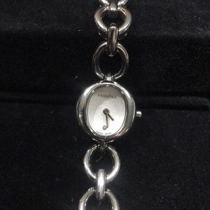 Pandora stainless steel Silver Circles watch